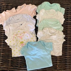 Carter’s (7) and Janie and Jack (2) newborn onesies